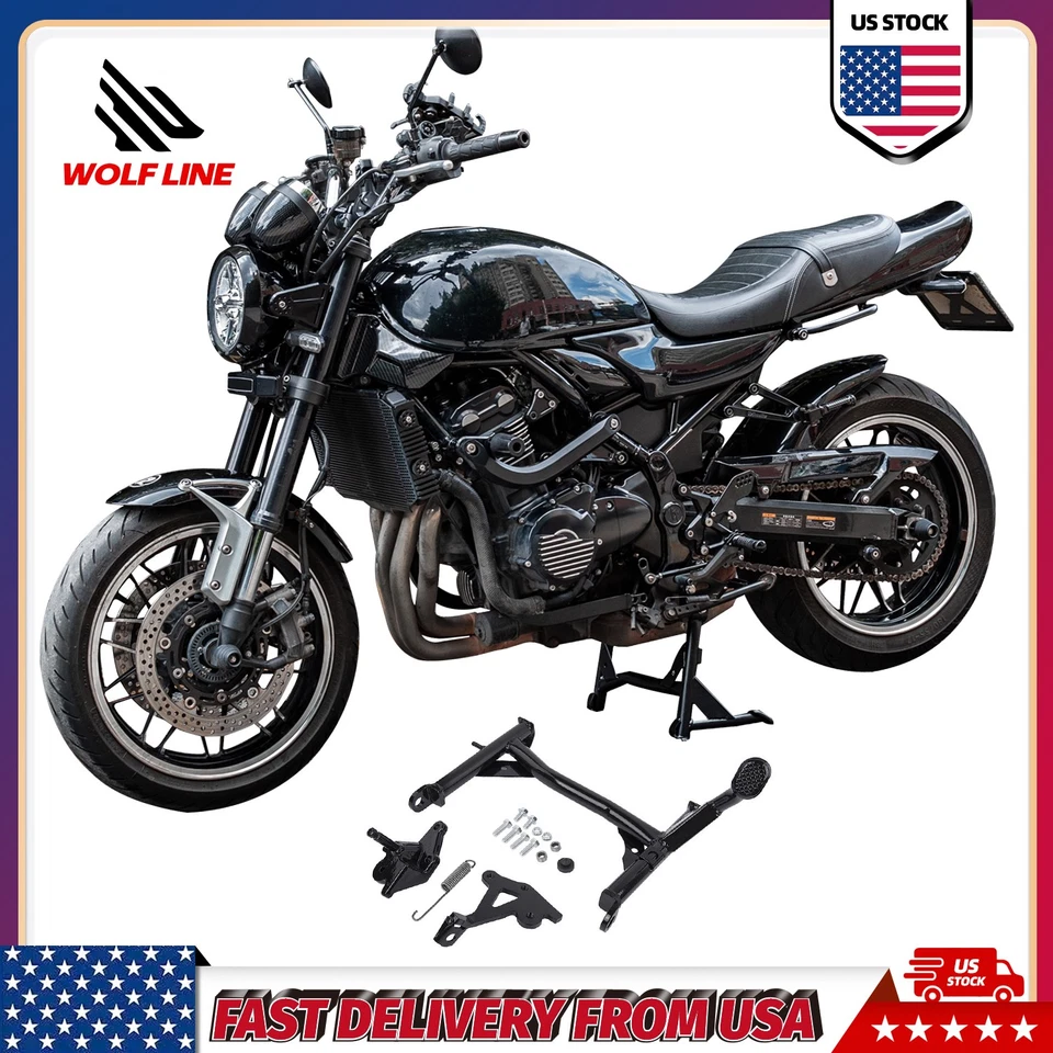 WOLFLINE Kickstand Foot Support Centerstand For Kawasaki Z900 RS Cafe 2018-2025 Foto 1 de 4