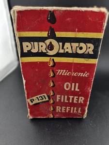 Oldtimer Purolator P-131 Ölfilter Refill NOS Chevrolet V8 1956-57 Micronic - Bild 1 von 10
