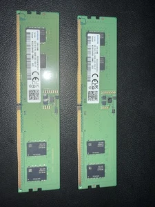 TWO Samsung 8GB DDR5 5600MHz High Performance Gaming Ram Model M32R1GB3PB0-cwm0l - Picture 1 of 2