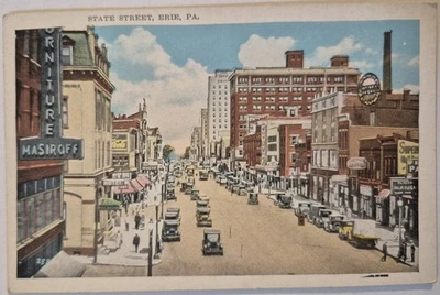 Vintage Postcard State Street Erie Pennsylvania  AA122 - Image 1 of 2