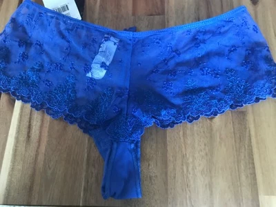 Passionata Encaje Shorty Brief Azul Reino Unido PEQUEÑO NUEVO Foto 1 de 4