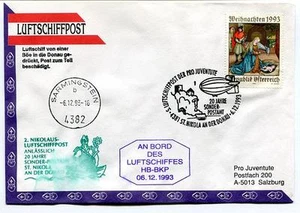 1993 Luftschiffpost n. 5 Pro Juventute Dirigibile HB-BKP Sarmingstein Nikolaus - Picture 1 of 1