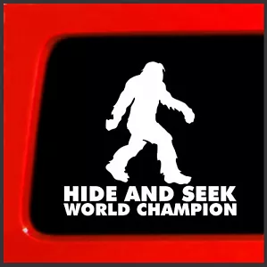 Bigfoot Hide & Seek World Champion vinyl sticker funny decal for car window - Bild 1 von 7