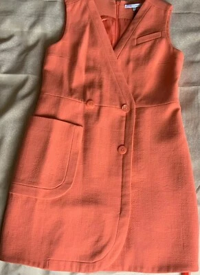 BNWT Carven Robe Double Crepe Tangerine Dress Size : 8 RRP : £405 - Image 1 of 4