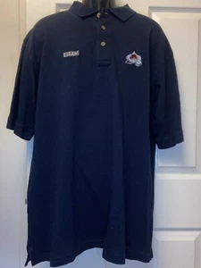 Colorado Avalanche NHL Blue CCM Polo Shirt Mens X-Large 100% Cotton - Picture 1 of 4
