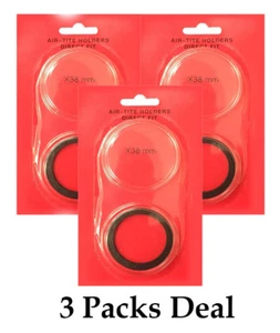 3 AirTite Direct Fit X38 klare runde Kapseln für 38 mm Münzen Langzeitlagerung - Bild 1 von 3