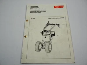 Hako Profi Variette (3632) Ersatzteilliste Ersatzteilkatalog - Bild 1 von 2
