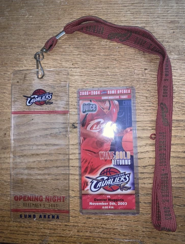 LEBRON JAMES 1ST NBA HOME GAME 11/5/2003 COMMEMORATIVE TICKET & LANYARD #04999 Cover
