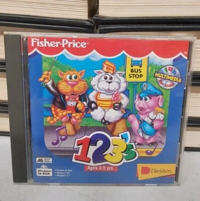 Fisher Price 1-2-3-'s (PC, Windows 95 & 3.1) Teaches Numbers, Counting & Math - Image 1 of 4
