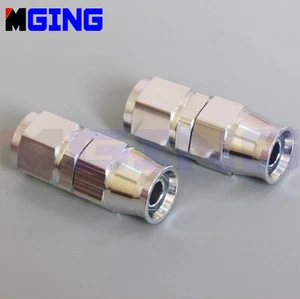 Straight AN8 8AN 08 8 AN-8 Swivel Teflon PTFE Hose End Fitting Line Adapter 2PCS - Picture 1 of 5
