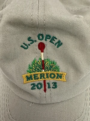 US Open 2013 Merion Adjustable Strap Back Hat Cap USGA Member Beige Embroidered - Image 1 of 4
