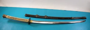 Japanese Style Samurai Katana Sword & Wood Scabbard - Picture 1 of 8