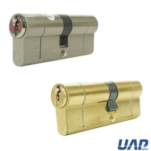 UAP Euro Cylinder Lock 1 Star Key Turn Kitemarked Barrel Lock - Brass & Nickel - Picture 1 of 8