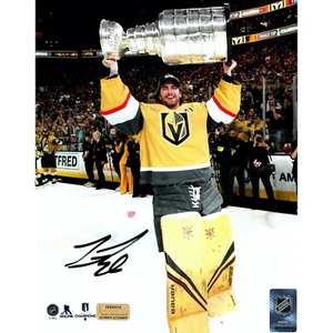 Logan Thompson Signed Stanley Cup Vegas Golden Knights 8x10 Photo COA IGM - Picture 1 of 2