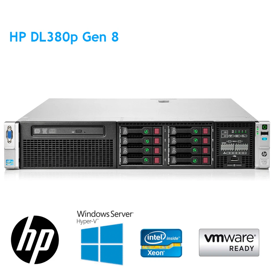 HP DL380p Gen8 2 x E5-2697 v2 12 Core 2.70GHz 128GB RAM P420 2GB 8 BAY - Image 1 of 1