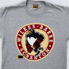 vtg 90s WILKES-BARRE SCRANTON PENGUINS HOCKEY NUTMEG T-Shirt XL pittsburgh ahl
