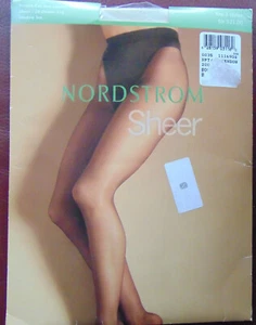 Nordstrom Sheer FRENCH CUT Pantyhose Non-control Panty Shadow Toe Bone sz B New - Picture 1 of 4