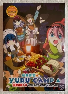 Laid-Back Camp / Yuru Camp Season 1~3 + Movie Anime DVD (English Dub) FREE SHIP - Picture 1 of 4