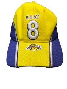 Cappello Berretto Lakers #8 Cobi NBA Viola e Giallo Vintage Palla Regolabile LTL Macchia - Foto 1 di 7