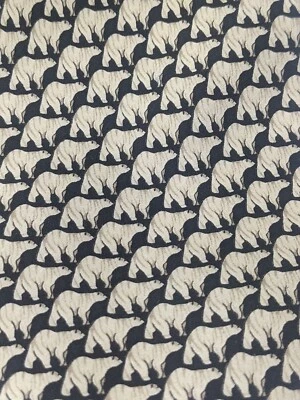 Museum Artifacts Men’s Tie necktie Polar Bears Handmade 100% silk Retail $47.50  - Image 1 of 4