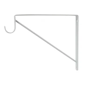 Everbilt White Heavy-Duty Steel Shelf Bracket and Rod Support Closet Décor - Picture 1 of 8
