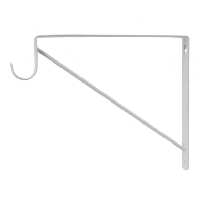 Everbilt White Heavy-Duty Steel Shelf Bracket and Rod Support Closet Décor