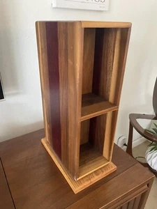 "Estante de almacenamiento vintage de madera maciza para CD de 10"" X 18"" X 6""" - Imagen 1 de 16