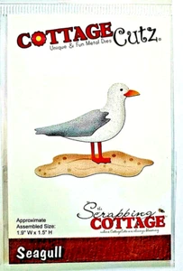 Möwe auf Sand Strand Ozean Vogel Küste Meer CottageCutz Metall Würfel CC-121 - Bild 1 von 3