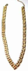 Vtg Avon Signed Chunky Gold plated/filled square Links Necklace 16''+Extender 3" - Picture 1 of 4