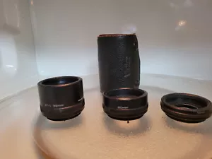 Vivitar Automatic Extension Tube Set 12mm 20mm 36mm For M42 Mount W/ Vivitar 2x - Picture 1 of 6
