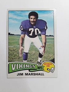 1975 Topps Jim Marshall #157 Football Karte Minnesota Vikings HOF - Bild 1 von 2