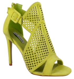 US Seller!!! NEW Sexy Neon Yellow Gladiator Heels - Picture 1 of 6