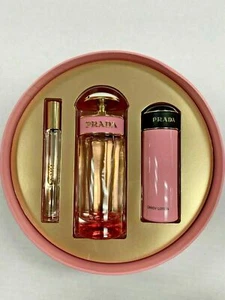 Prada Candy Florale 3 Piece Set 2.7 Oz EDT Spray +0.34Oz EDT Roll on +2.5Oz B/L - Picture 1 of 2