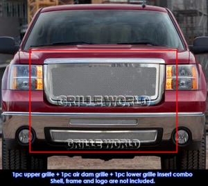 Combo de rejilla de acero inoxidable Sierra Denali 2007-2013 GMC Sierra 1500/07-10 - Imagen 1 de 2