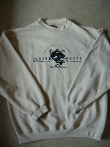 Vintage Authentic Headwaters Sweatshirt Men L Canada Geese Long Sleeve TAN - Picture 1 of 5