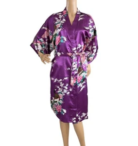 Womens asian printed robe purple Size: OS NWOT - Picture 1 of 3