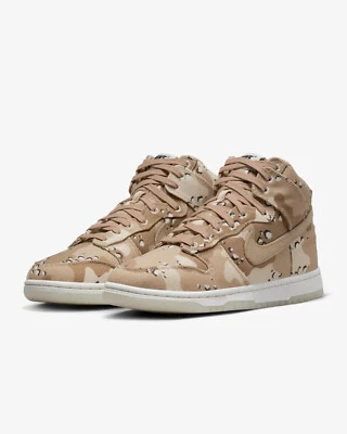 Nike Dunk High Womens Size 6.5 Tan Desert Camo Sneakers Shoes New DX2314 200 - Image 1 of 4