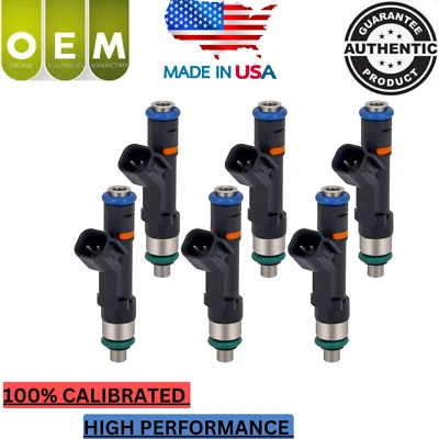 NUEVO x6 OEM BOSCH inyectores de combustible para Jeep Wrangler 2007, 2008, 2009, 2010 3,8 L Foto 1 de 4