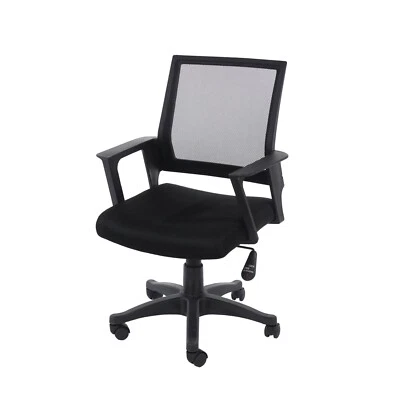 Black Office Chair Computer Desk Chair Mesh Back Wheels Swivel Lift Adjustable - Image 1 of 4