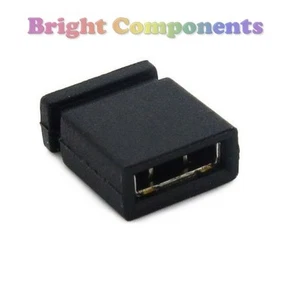 10x Black PCB / Header Jumper Links 2.54mm - UK Seller - Picture 1 of 1