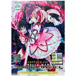 DVD Anime Puella Magi Madoka Magica Japanese English Dub Free Ship - Foto 1 di 6