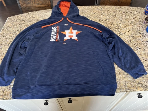 Houston Astros Blue Majestic MLB Authentic Collection Hooded Sweatshirt Size 3xl Cover