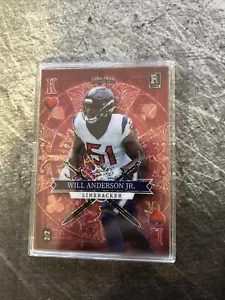 Will Anderson Jr. Wild Card Stacked Deck Pink/Red King of Hearts 2/2 TEXANS - Imagen 1 de 2