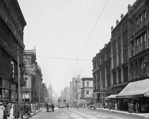 Kansas City, Missouri, Main Street, Foto, Anfang des 20. Jahrhunderts, neues Reproduktionsbild - Bild 1 von 1