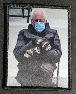 That Famous Photo of Berny Sanders Sublimation Patch approx 2.75x3.5" - Picture 1 of 1