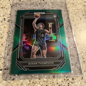 2023 Panini Prizm Draft Picks Ausar Thompson Prizms Green Rookie RC #17 Pistons