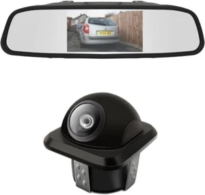 Car Van Reversing Rear View Bumper Parking Camera 4.3" Mirror Monitor/Screen - Picture 1 of 11