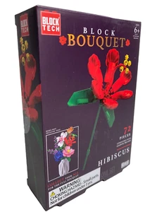 Block Bouquet Hibiscus Flower Building Block Set 72 Pieces - Picture 1 of 3