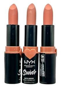3 Pack NYX Suede Matte Lipstick Free Spirit (Medium Nude with Pink) - Picture 1 of 9