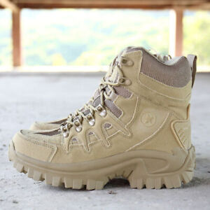 Waterproof Mens Army Patrol Combat Boots Tactical Trainers Military Police Shoes